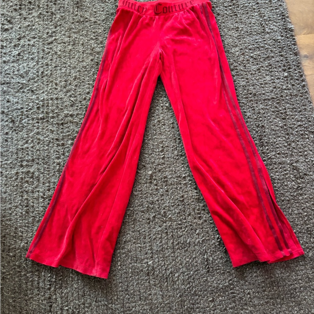 Juicy Couture Red Velour Pajama Bottoms